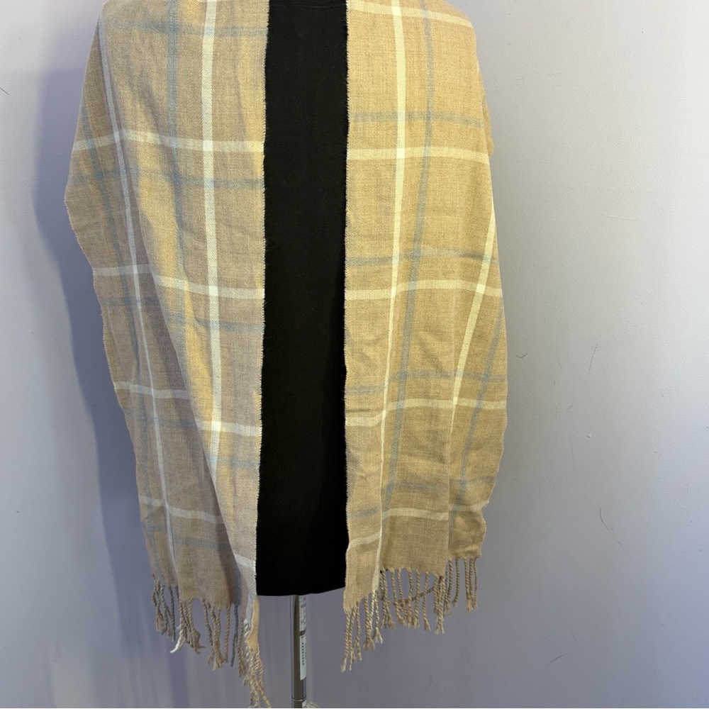 Calvin Klein Beige and Blue Scarf